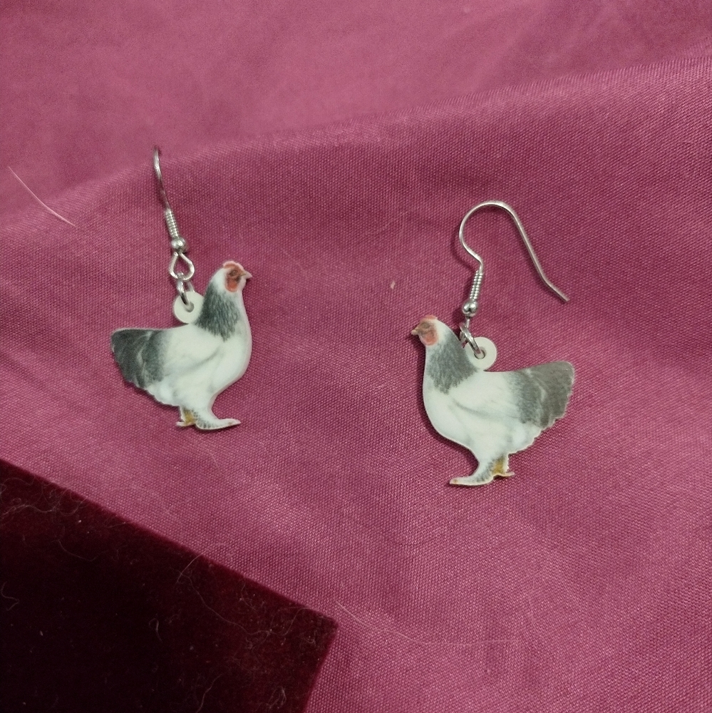 Chicken French hook earrings